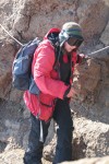 Laura Climbing Castle Rock